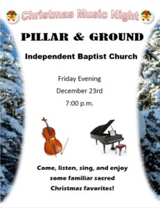 Holiday flyer with musical theme