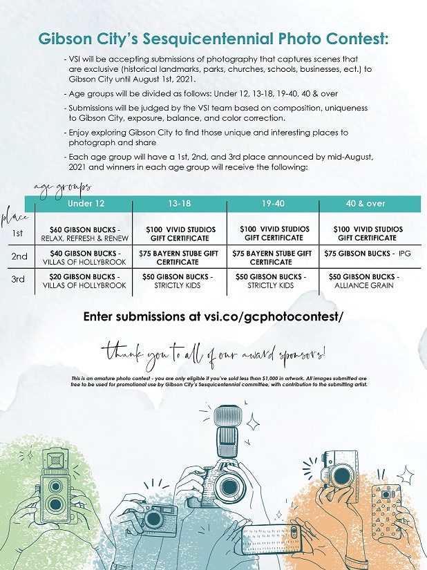 Gibson Citys Sesquicentennial Photo Contest