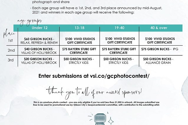 Gibson Citys Sesquicentennial Photo Contest