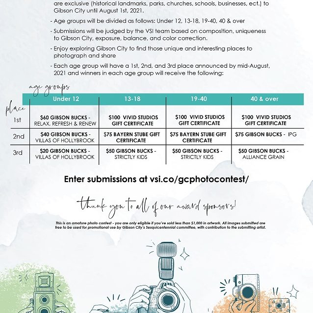 Gibson Citys Sesquicentennial Photo Contest Gibson Citys Sesquicentennial Photo Contest