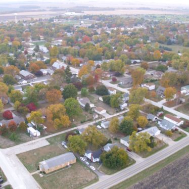 ariel view of gibson city