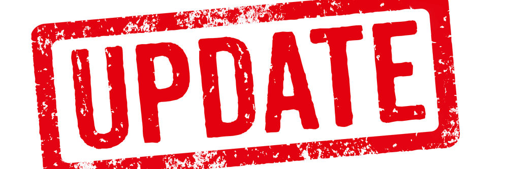 red outlined update sign