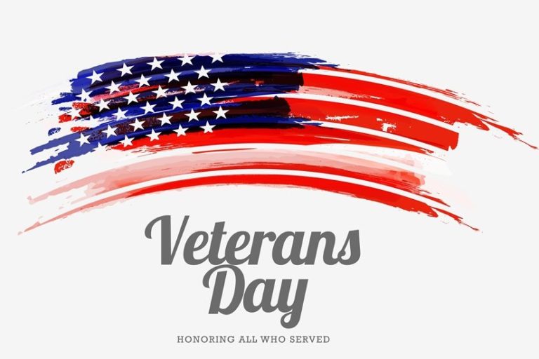 flag swiped across white background