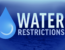Blue sign showing water droplet