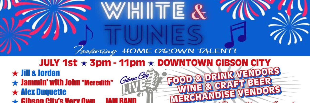 Red White and Tunes Banner 2023 Info banner for 2023 Red White and Tunes Fest