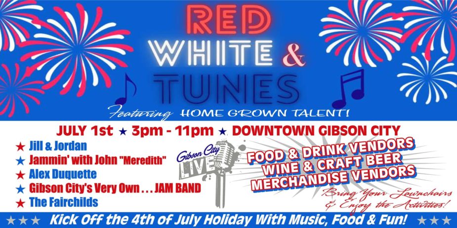 Info banner for 2023 Red White and Tunes Fest