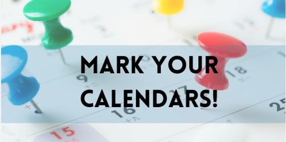 Mark your Calendar