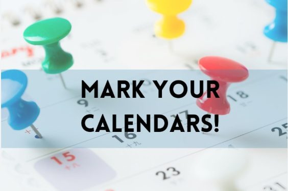 Mark your Calendar