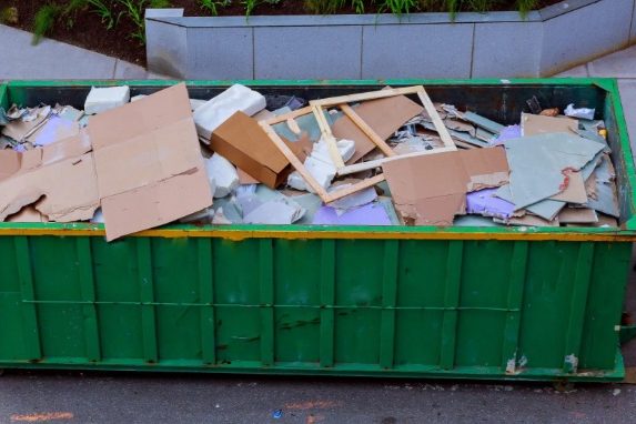 Clean-up Day Dumpster Stock Photo
